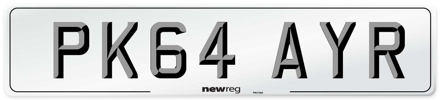 PK64 AYR Number Plate from New Reg